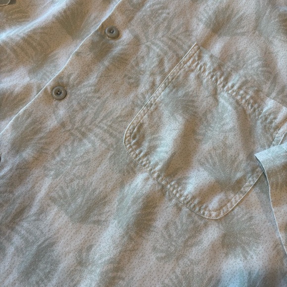 NAT NAST Men’s Silk and Cotton Short Sleeve Button Down Shirt Light Green XXL - Picture 8 of 10